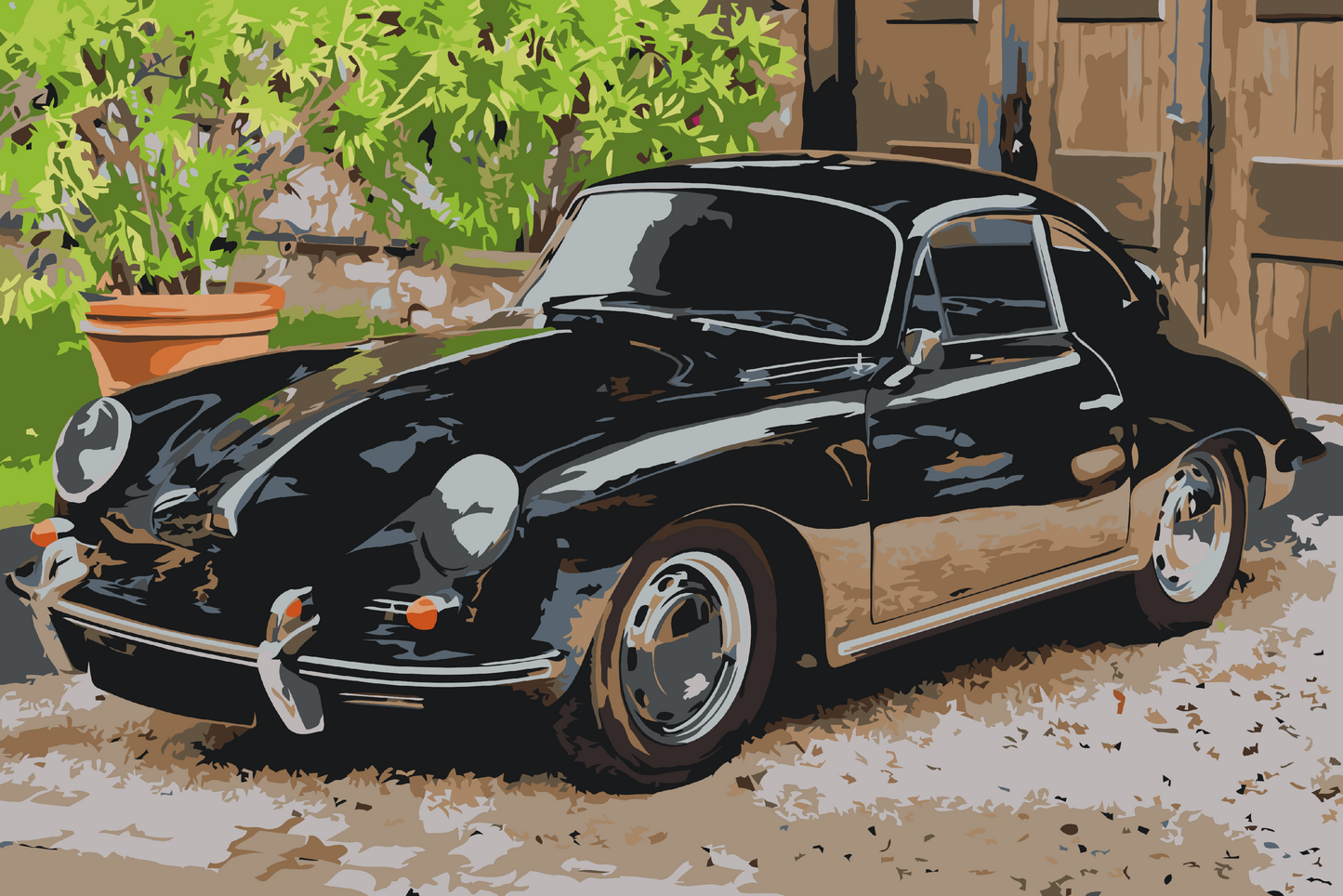 Paint by number - Gamle Porsche