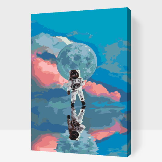Paint by number - Astronaut på vandet