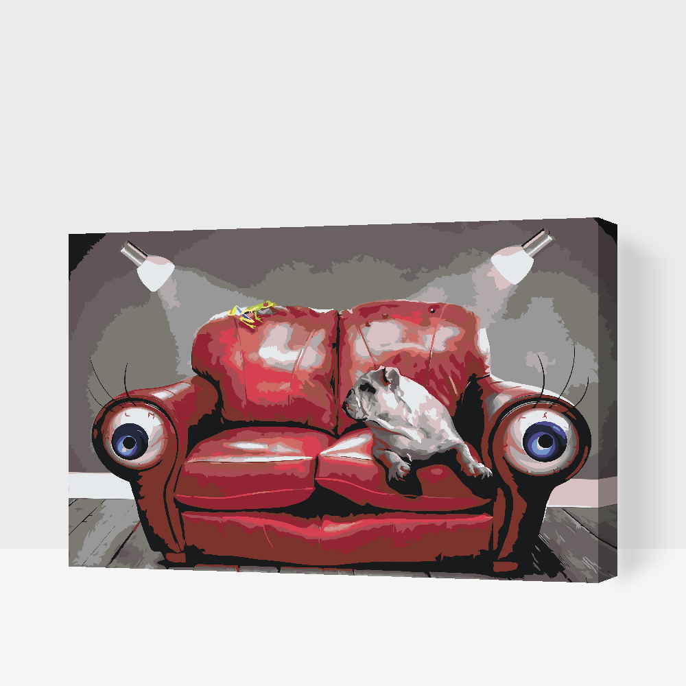 Paint by number - Sofahund