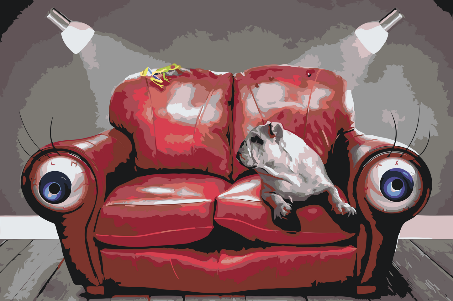 Paint by number - Sofahund