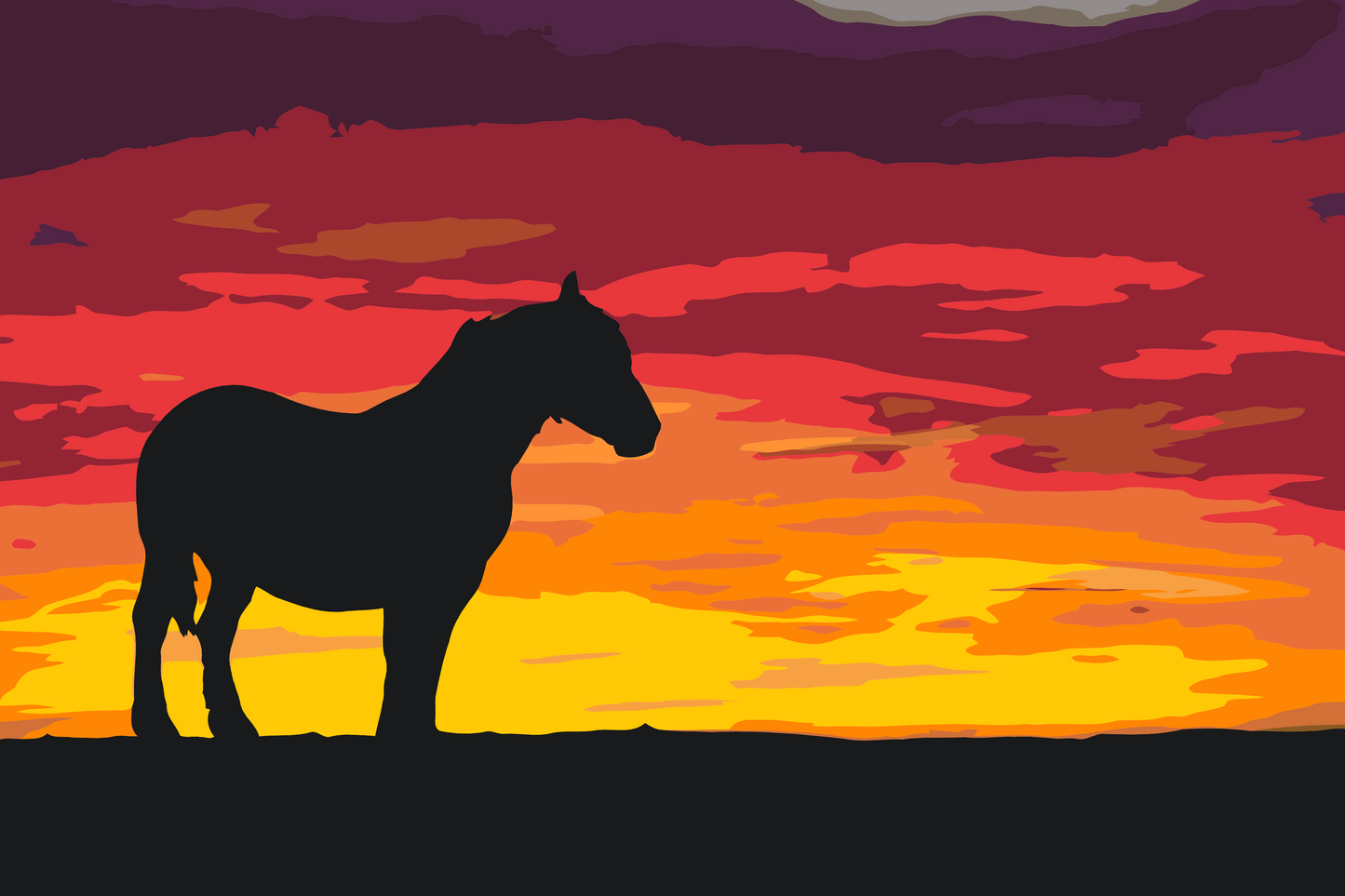Paint by number - War Horse