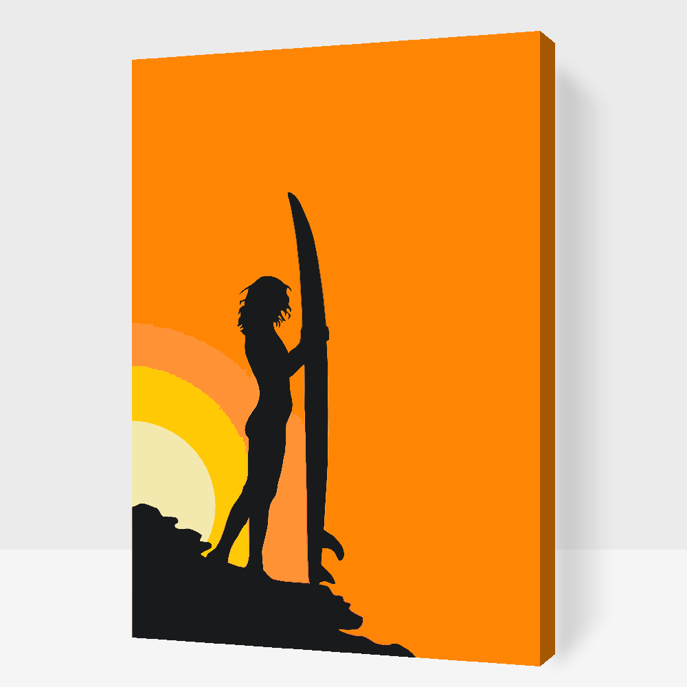 Paint by number - Surferkvinde