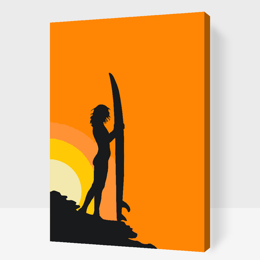 Paint by number - Surferkvinde
