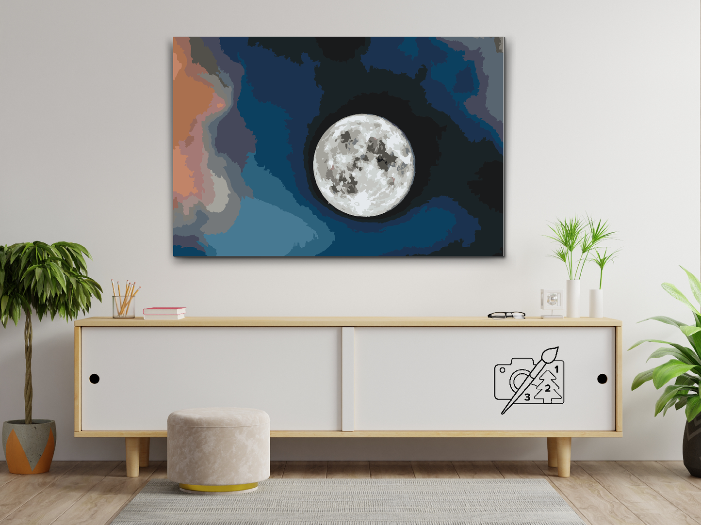 Paint by number - Måne