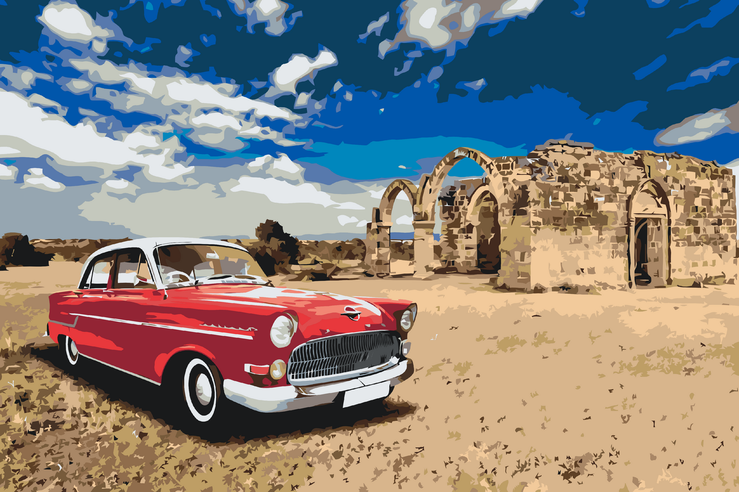 Paint by number - Retro bil