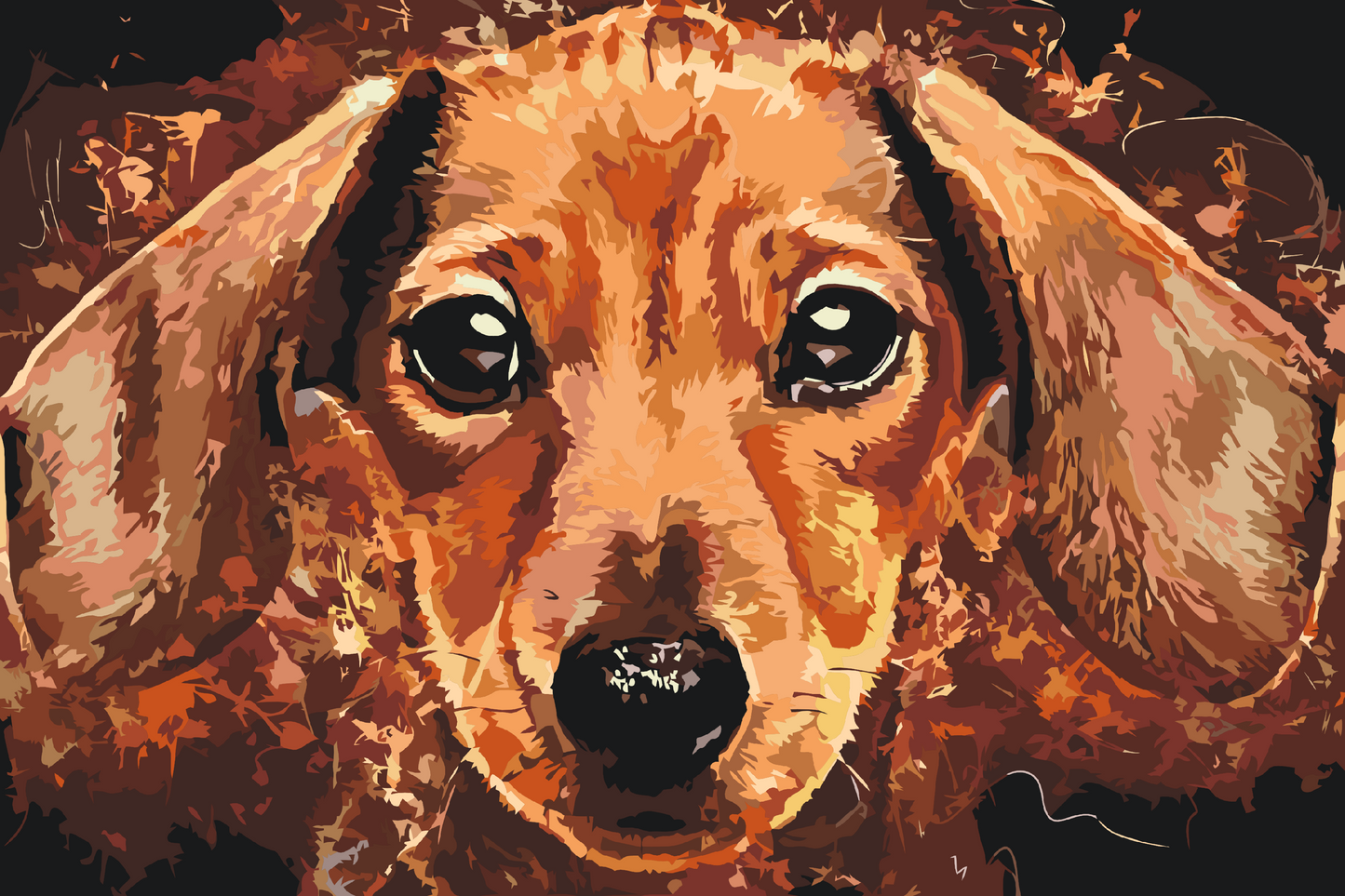 Paint by number - Gravhundhoved