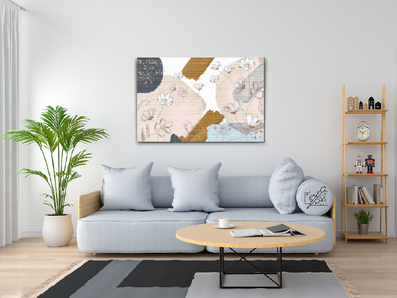 Diamond Paint - Blomsterbaggrund