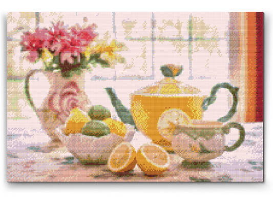 Diamond Paint - Te klokken fem