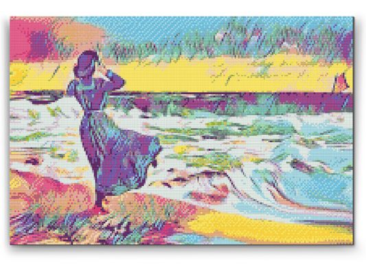 Diamond Paint - Damen på stranden