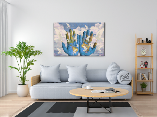 Diamond Paint - Verden i hænderne