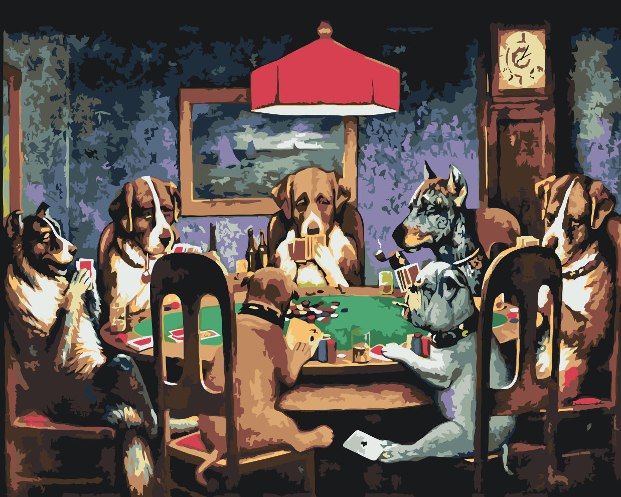 Paint by number - Dog Poker