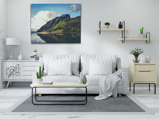 Diamond Paint - Sø i bjergene, fjorden