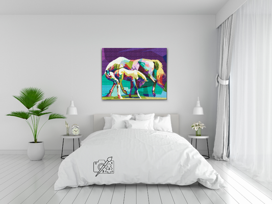 Diamond Paint - Farverige heste