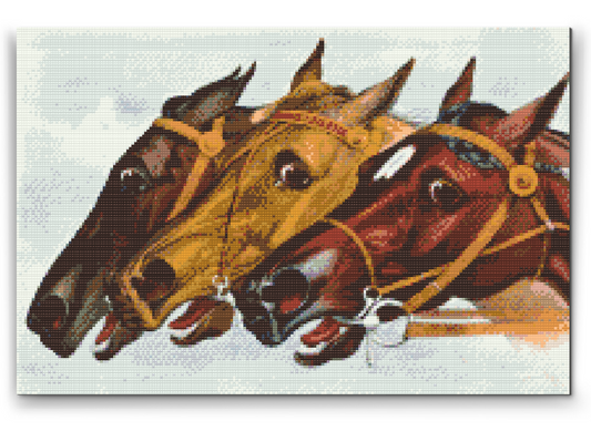 Diamond Paint - Kapløbsheste