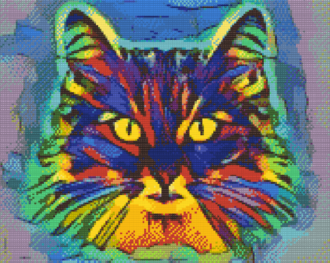 Diamond Paint - Farverig Kat 2