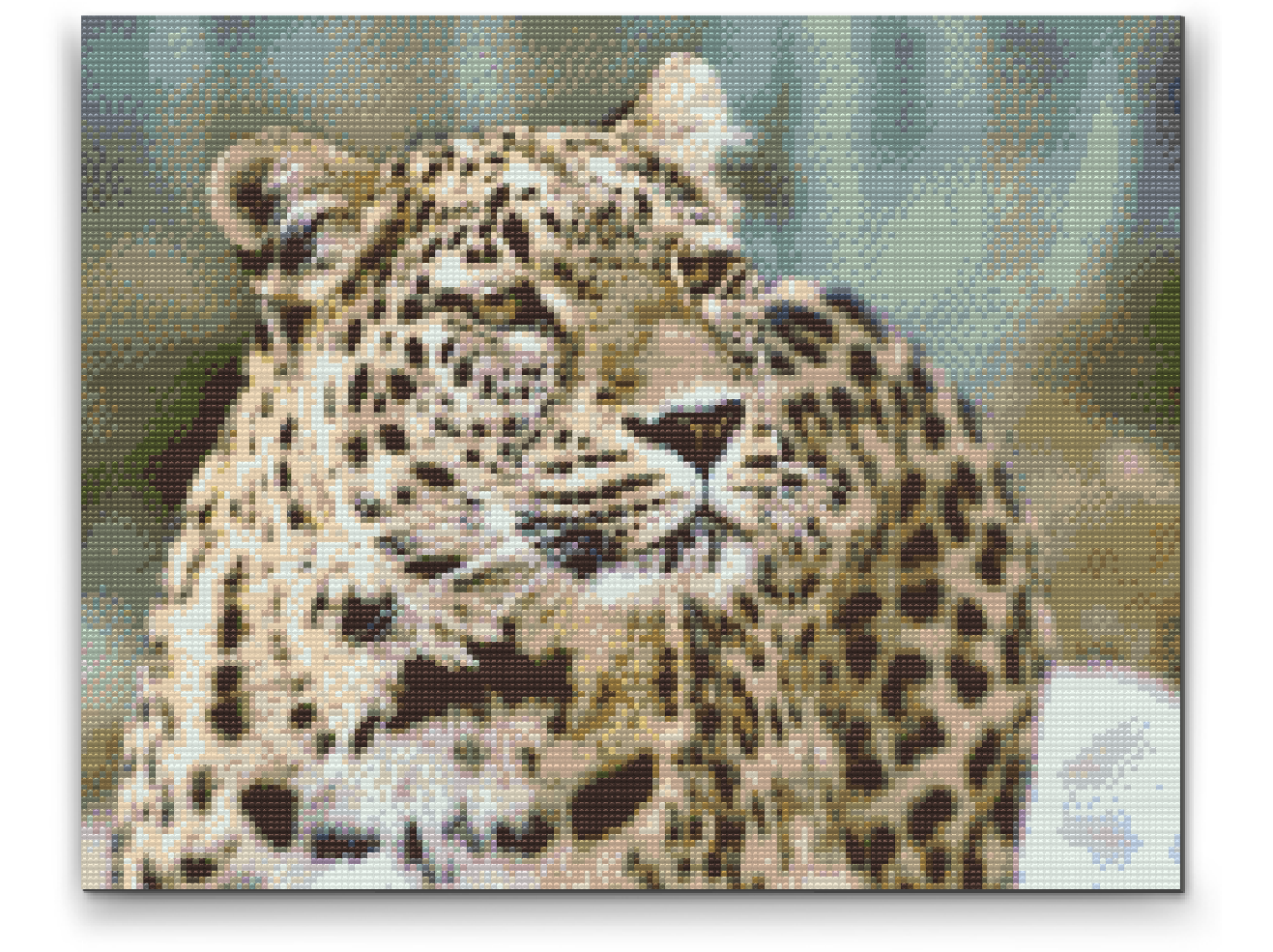 Diamond Paint - Leopard i naturen