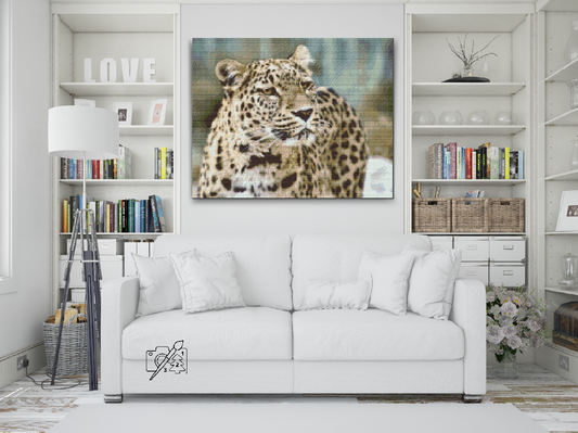 Diamond Paint - Leopard i naturen