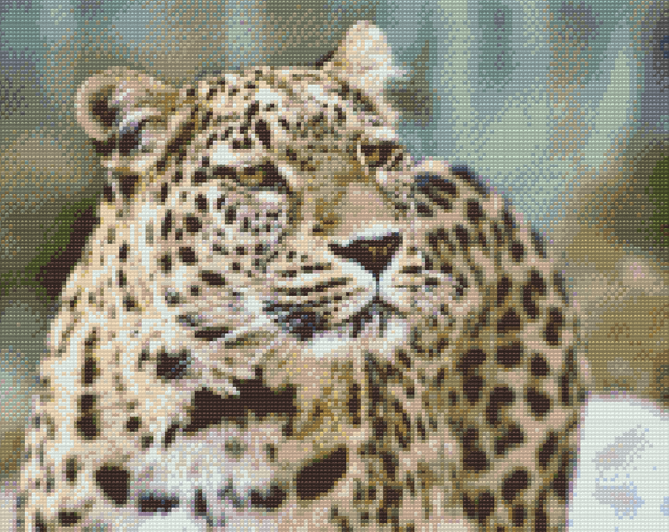 Diamond Paint - Leopard i naturen