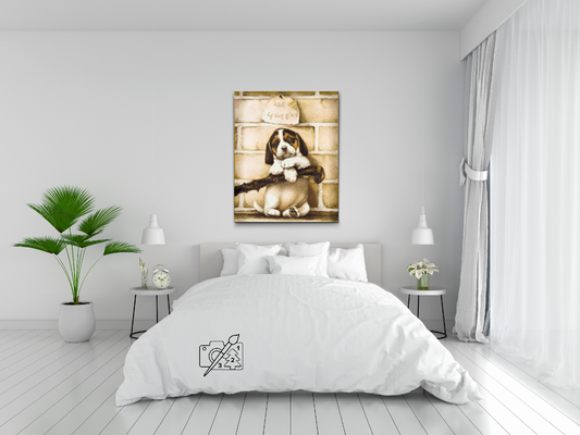 Diamond Paint - 4 uger gammel hvalp