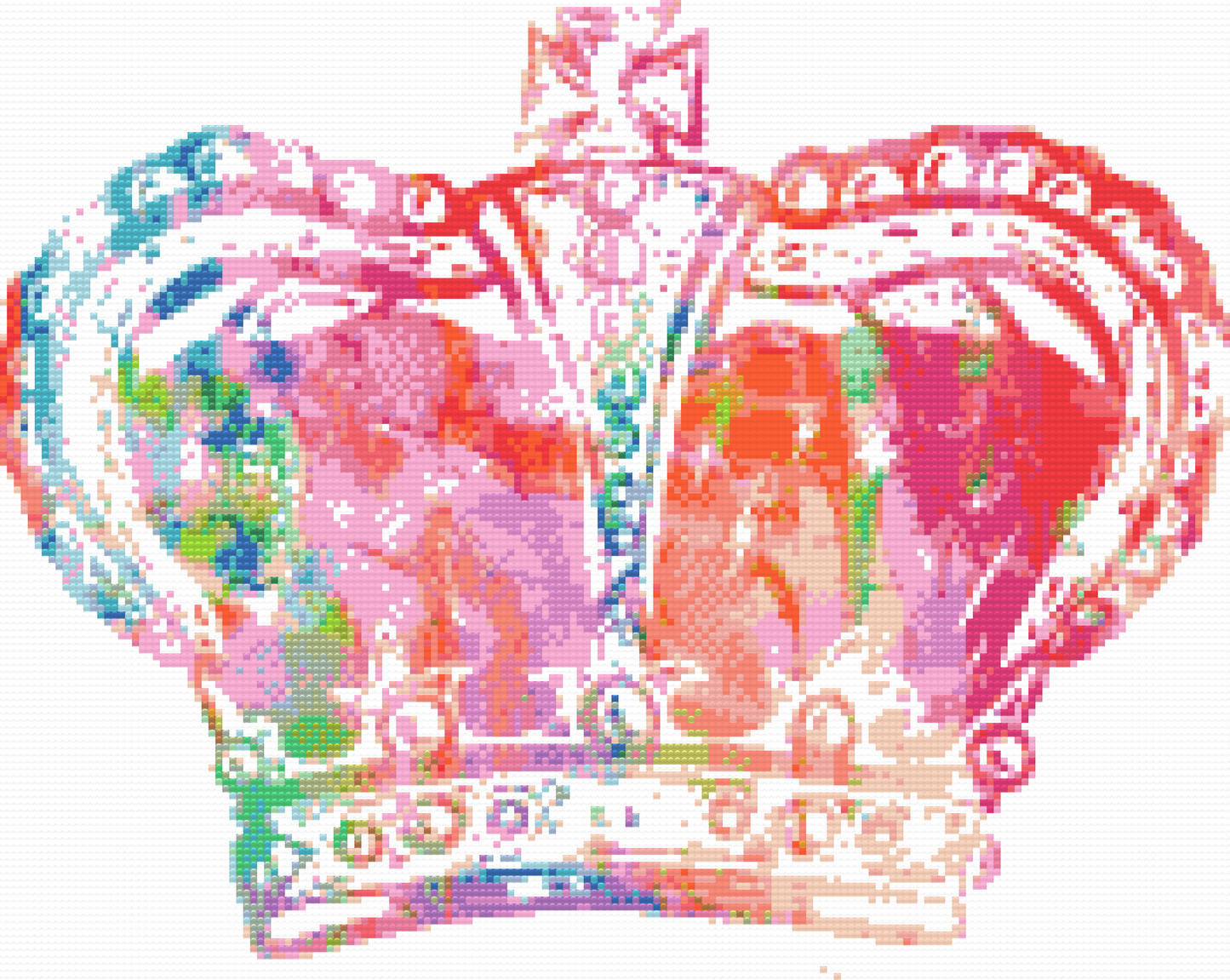 Diamond Paint - Farverig krone