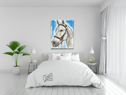 Diamond Paint - Hvid Hest