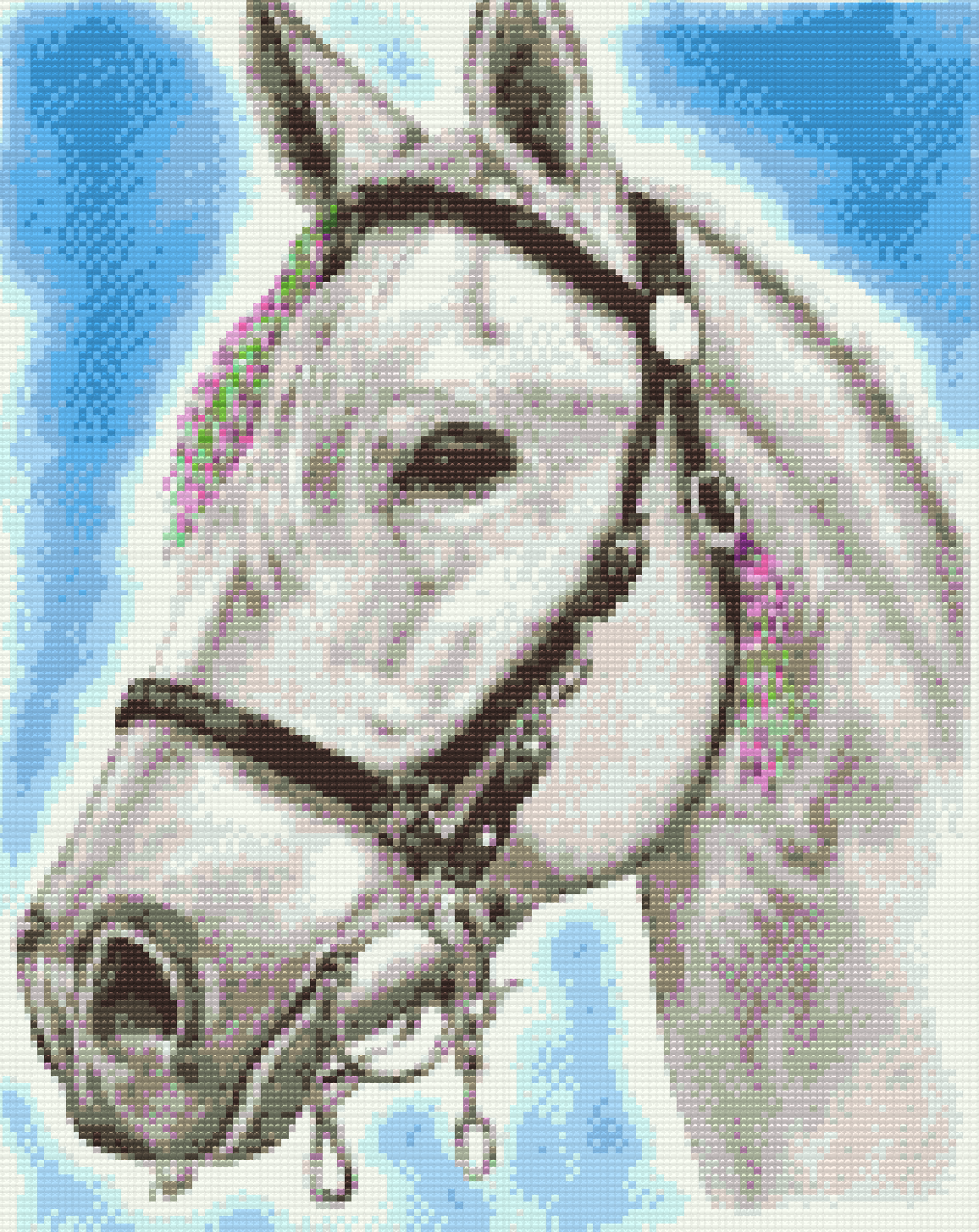 Diamond Paint - Hvid Hest