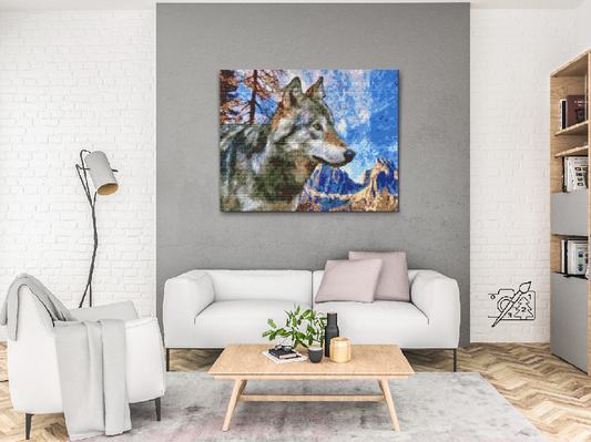 Diamond Paint - Ulven i bjergene