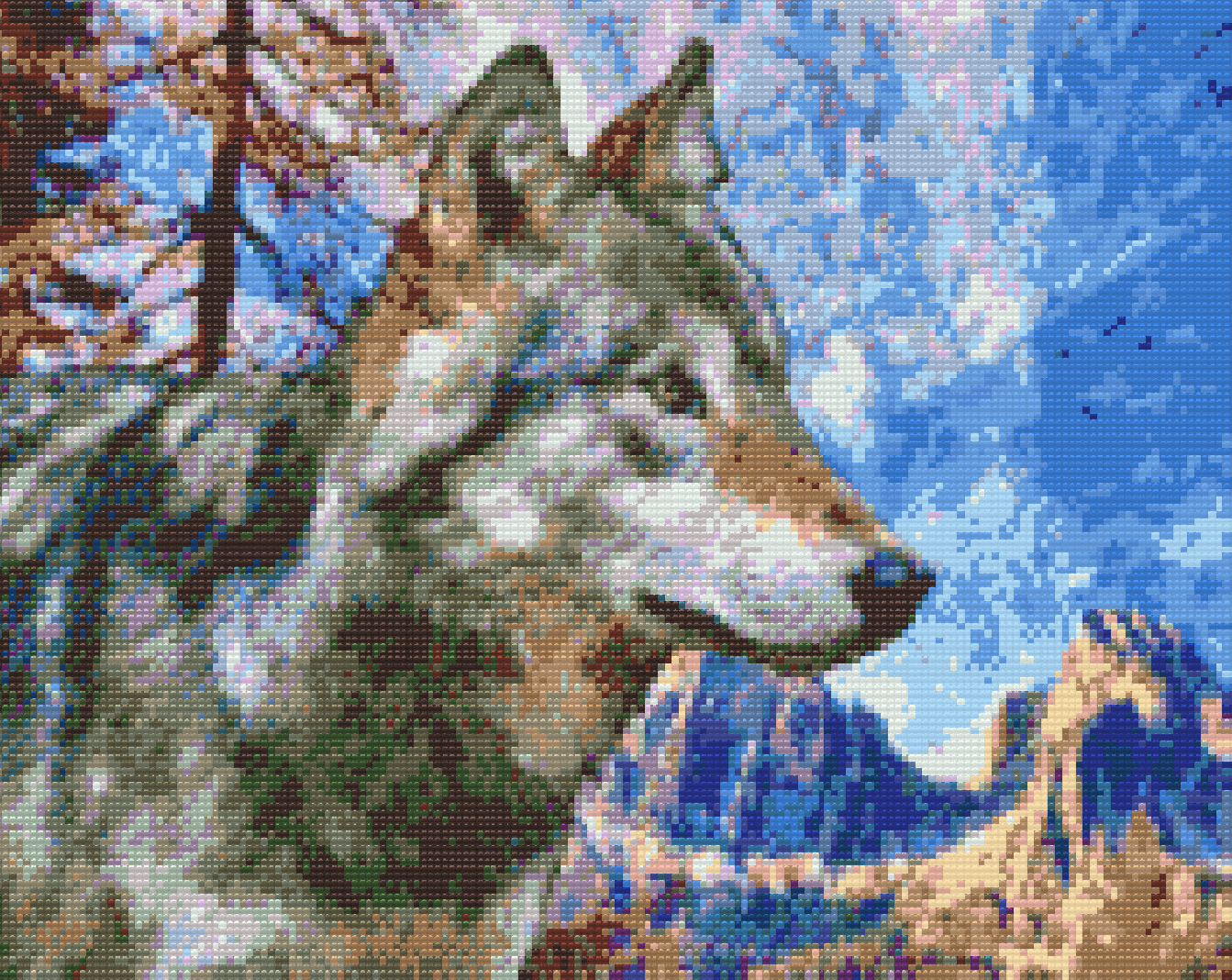 Diamond Paint - Ulven i bjergene