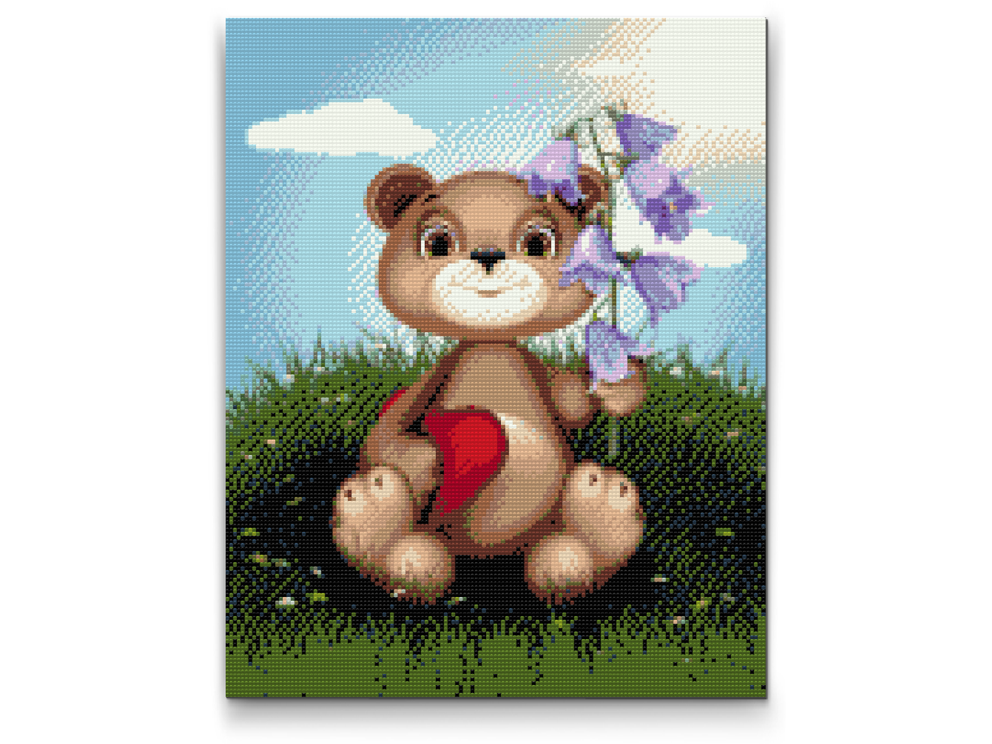 Diamond Paint - Teddy med Liljekonvall