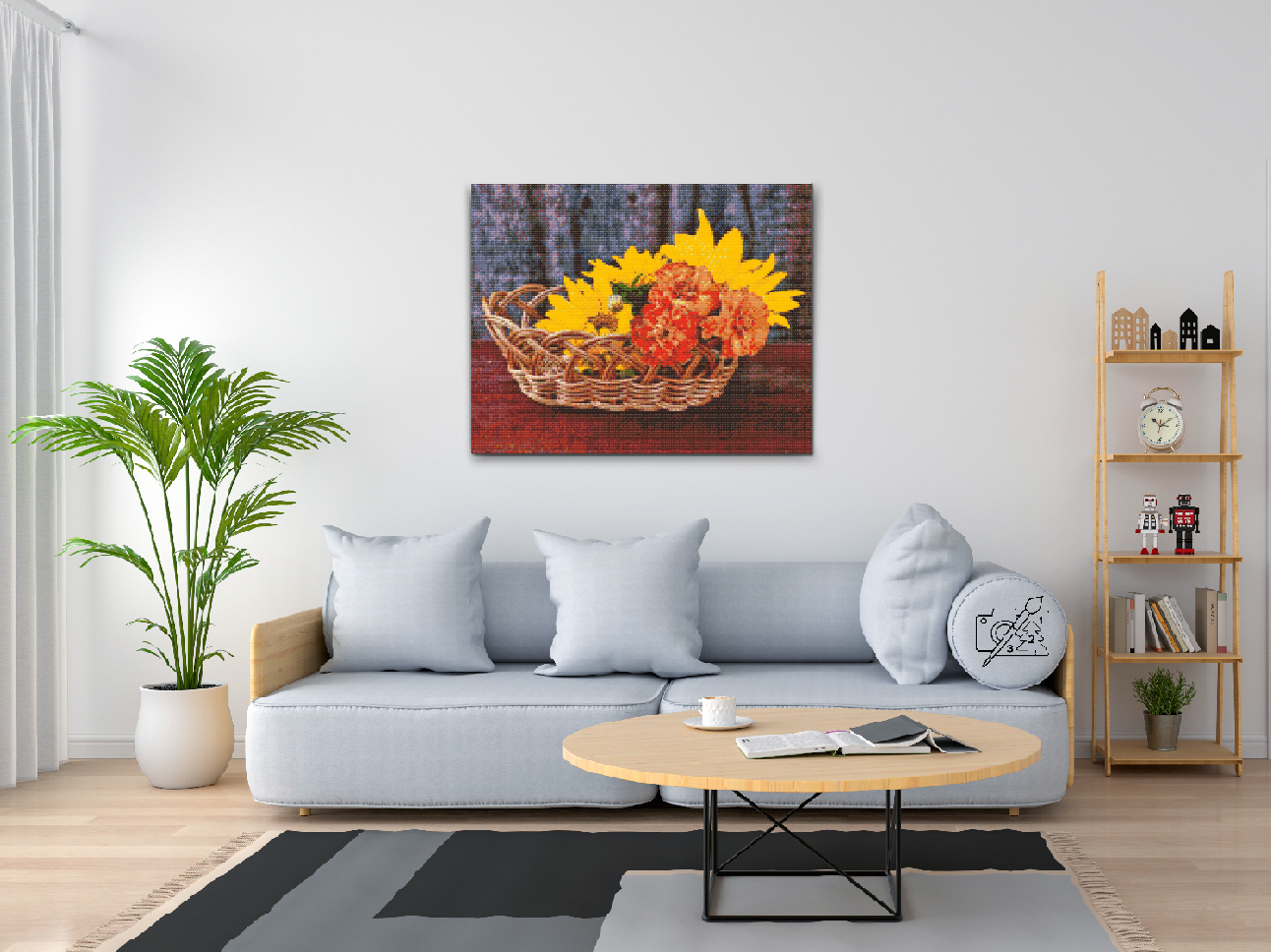 Diamond Paint - Kurv med blomster