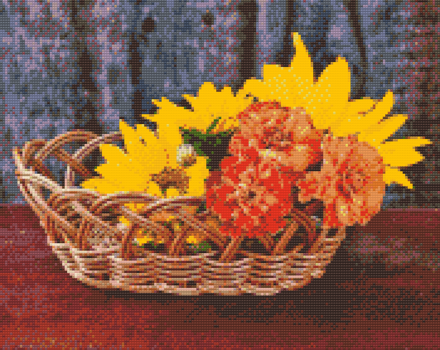 Diamond Paint - Kurv med blomster