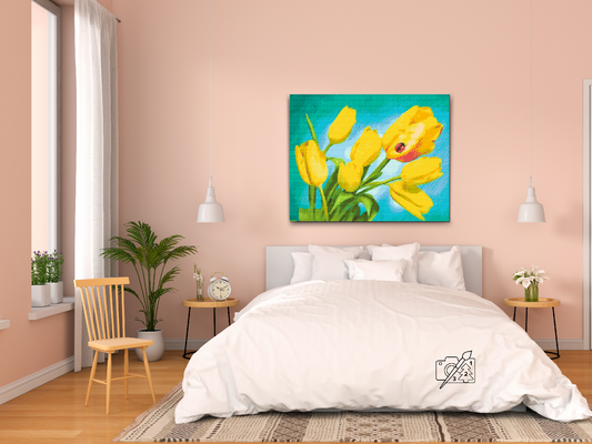 Diamond Paint - Tulipaner og Mariehøne