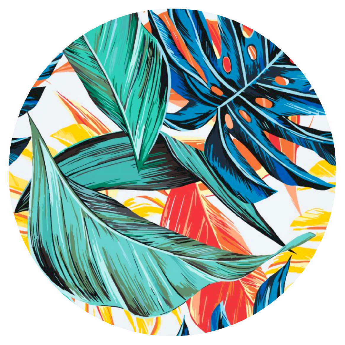 Paint by number - Farverige blade