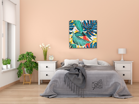 Paint by number - Farverige blade