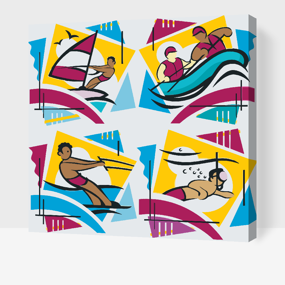 Paint by number - Mix af Sports 4