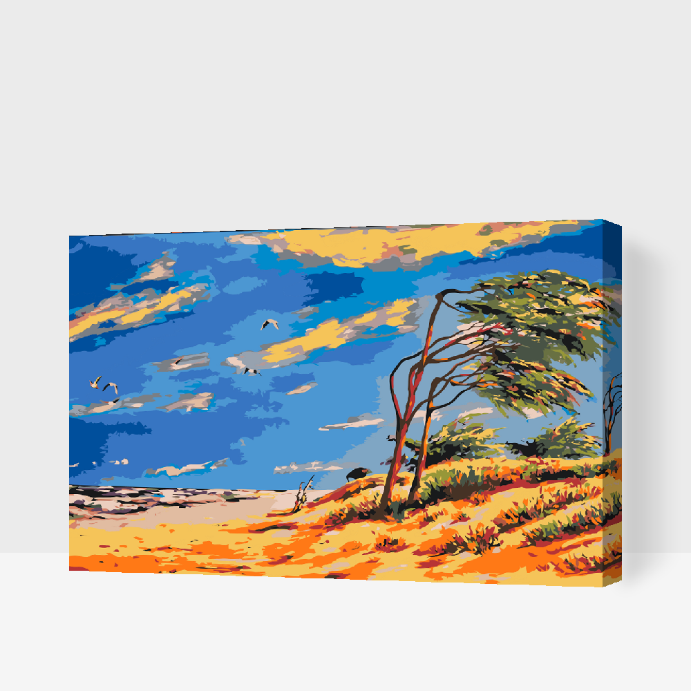 Paint by number - Øde strand