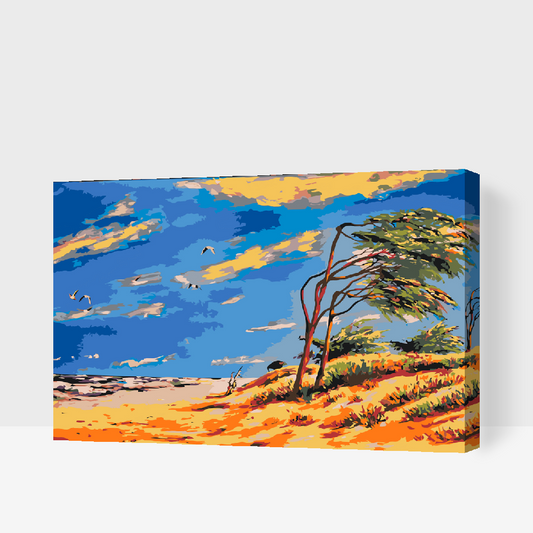 Paint by number - Øde strand
