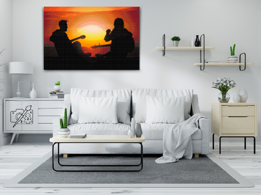 Diamond Paint - Guitarister ved Sunset