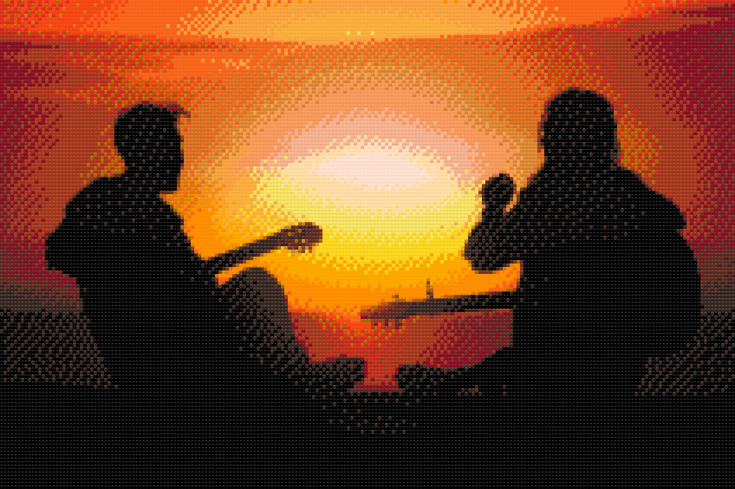 Diamond Paint - Guitarister ved Sunset