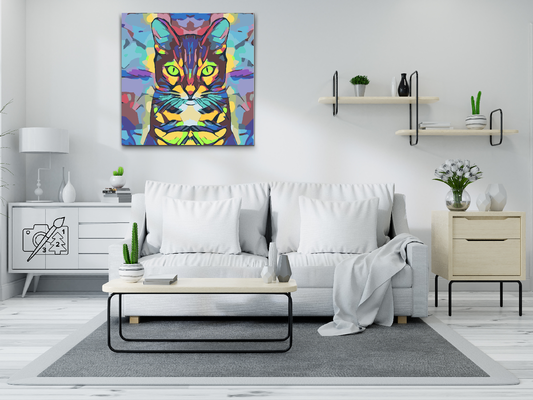 Paint by number - Farverig Kat