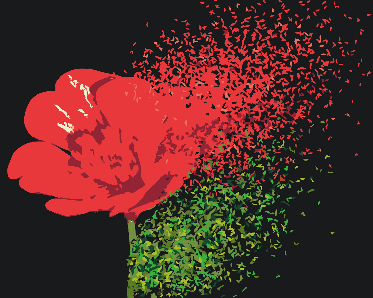 Paint by number - Blæst blomst