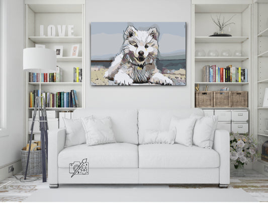 Paint by number - Glade hund