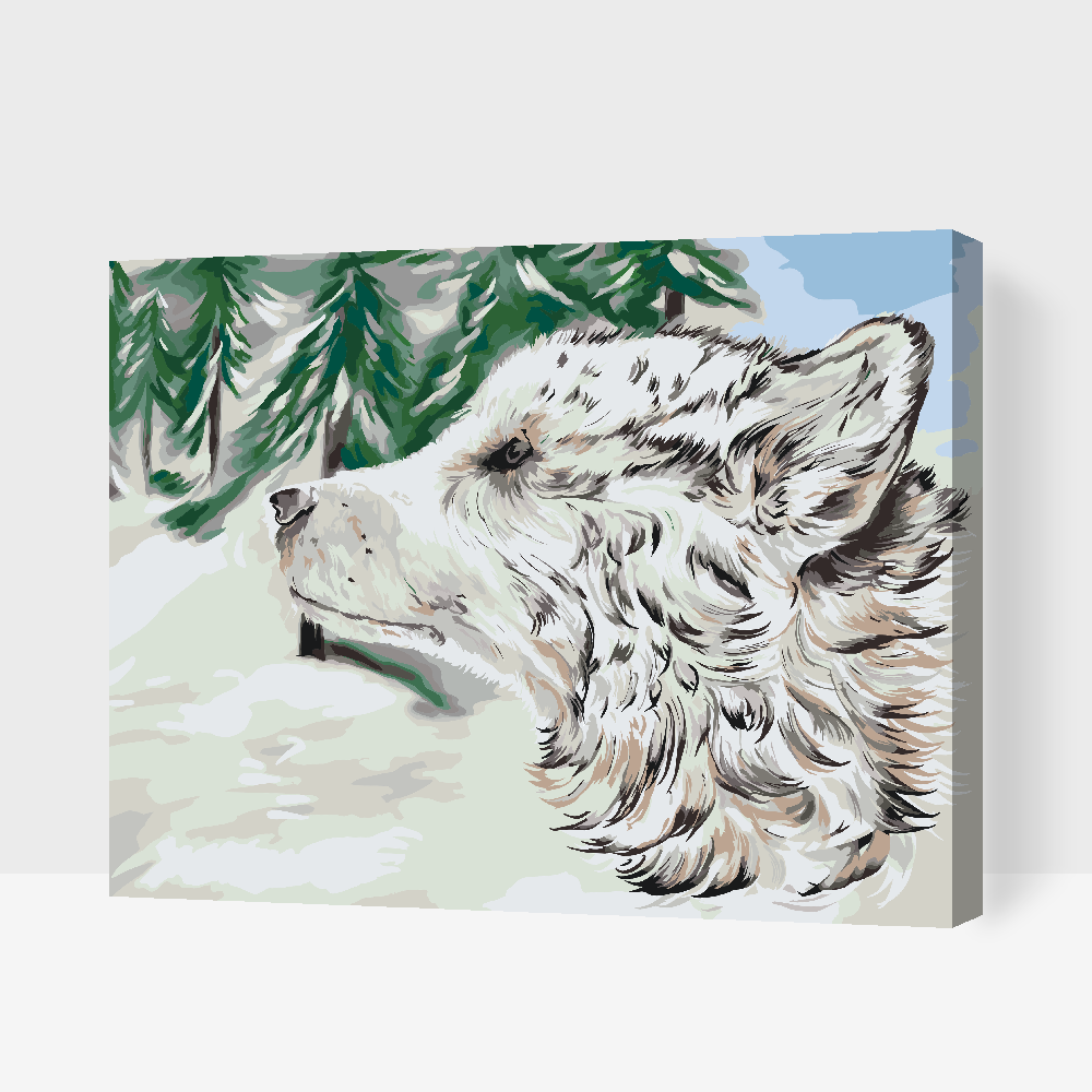 Paint by number - Hund i Sneen