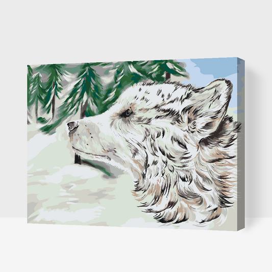 Paint by number - Hund i Sneen