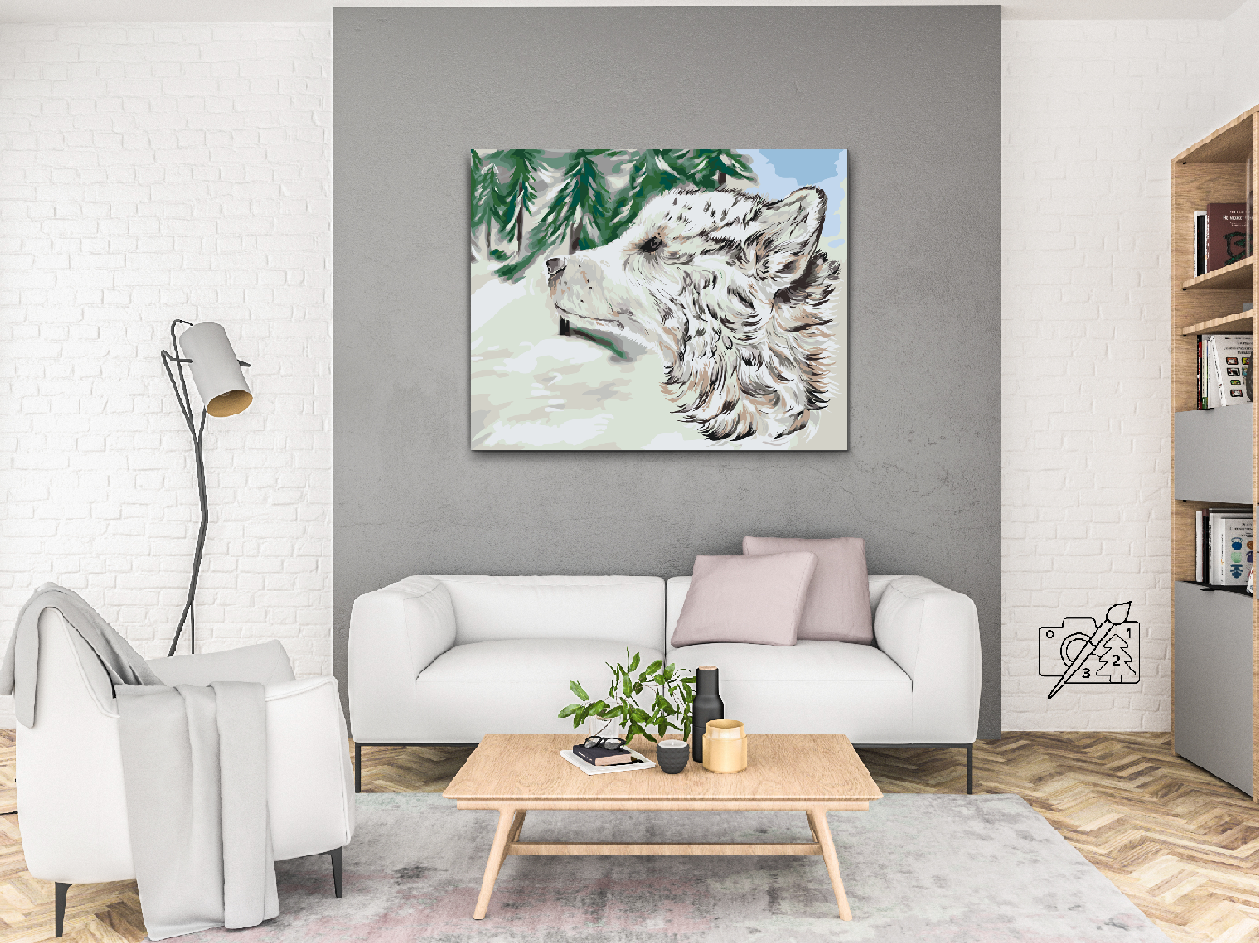 Paint by number - Hund i Sneen