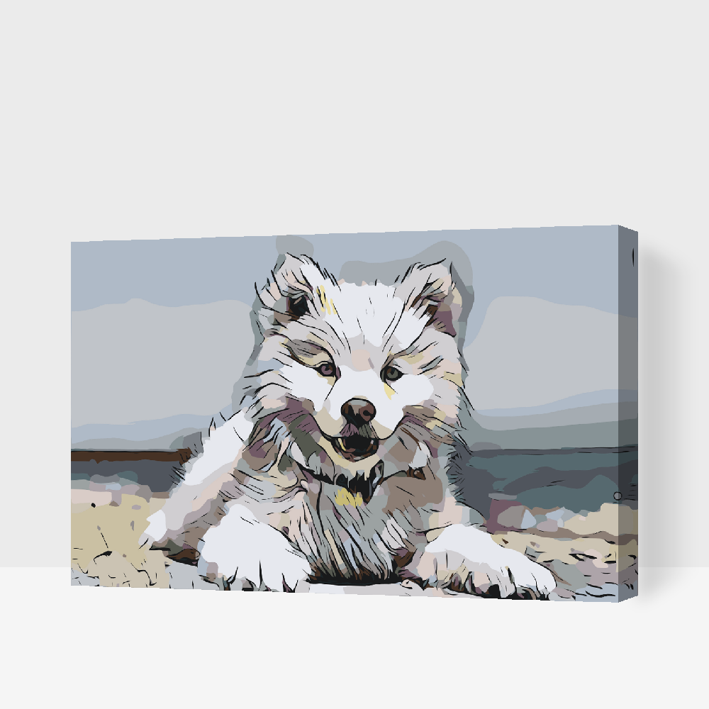 Paint by number - Glade hund