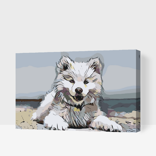 Paint by number - Glade hund