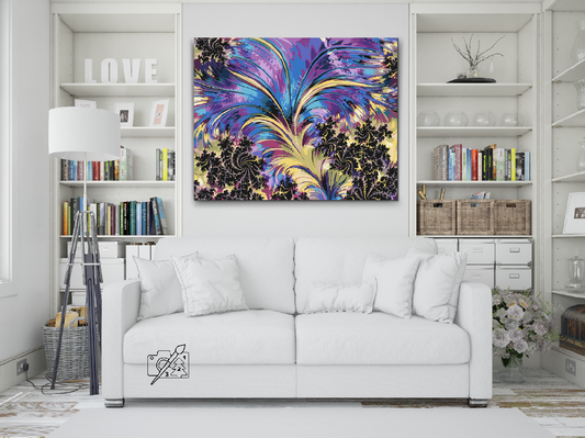 Paint by number - Fraktale fjer