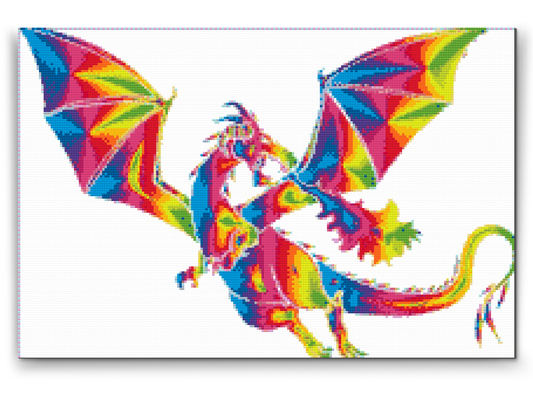 Diamond Paint - Farverig Drage