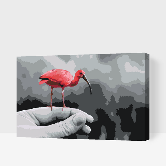 Paint by number - Flamingo på hånden